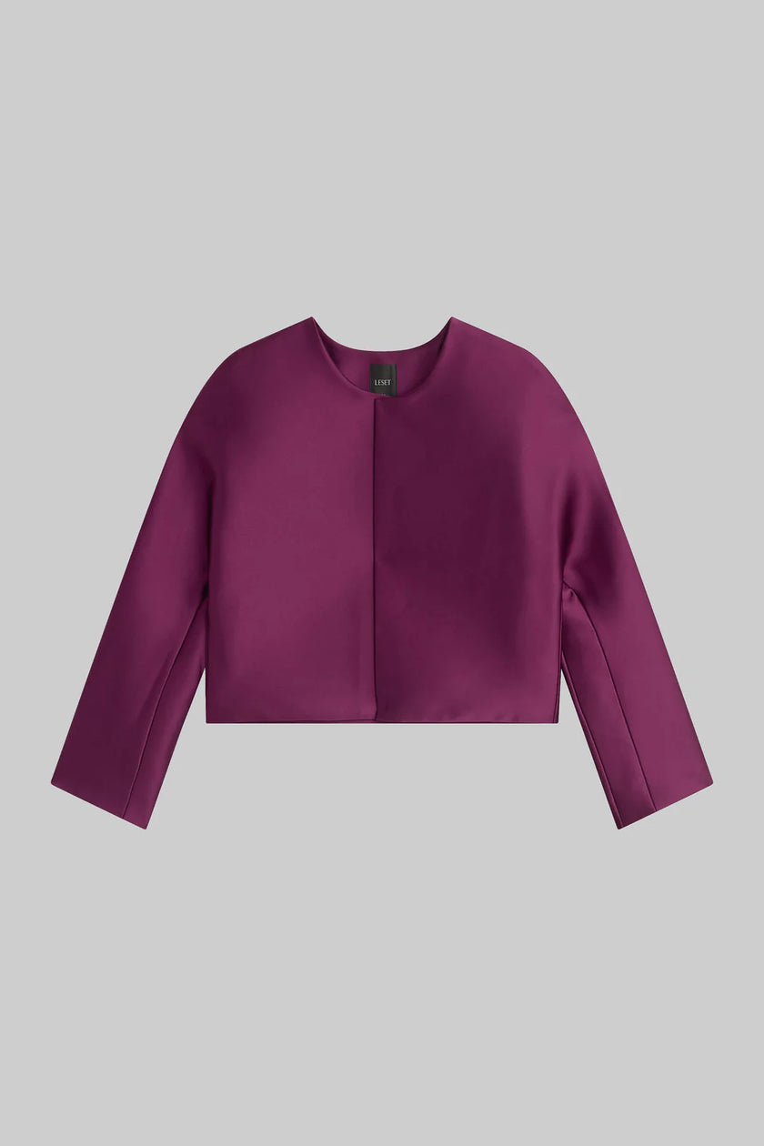 LES Satin Gem Crop Jacket