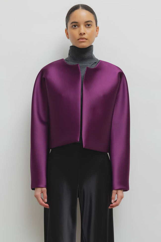 LES Satin Gem Crop Jacket