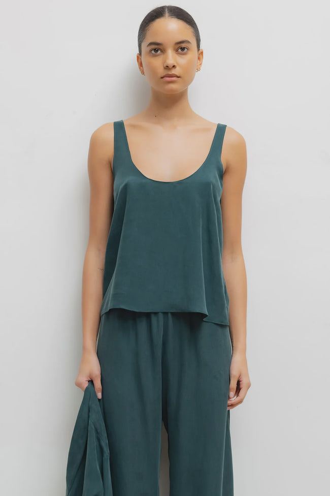 LES Scoop Neck Teal Tank