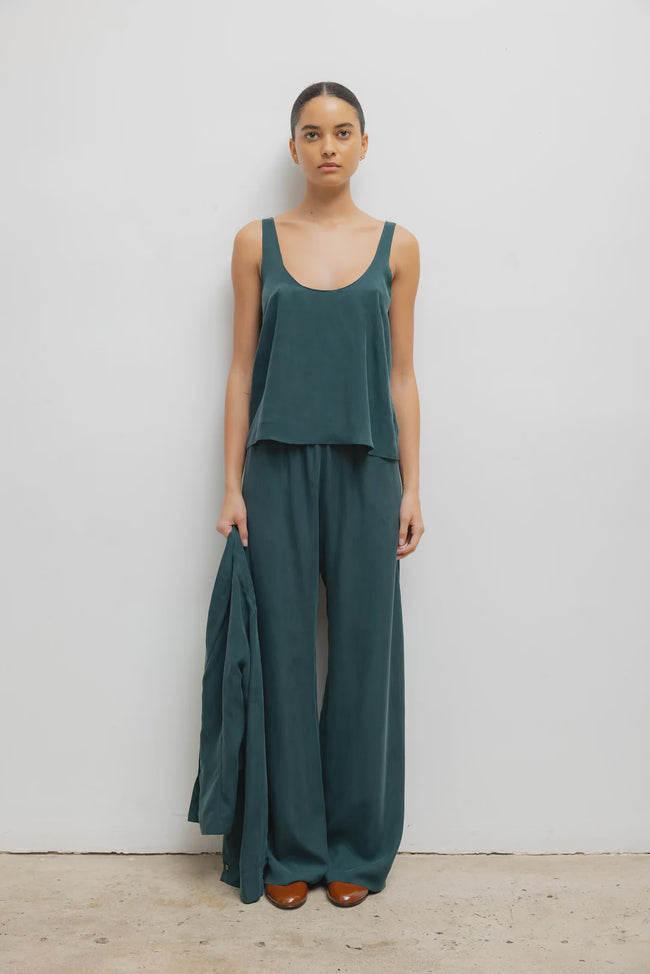 LES Teal Flowy Pants