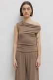 LES Asymmetric Ruched Top