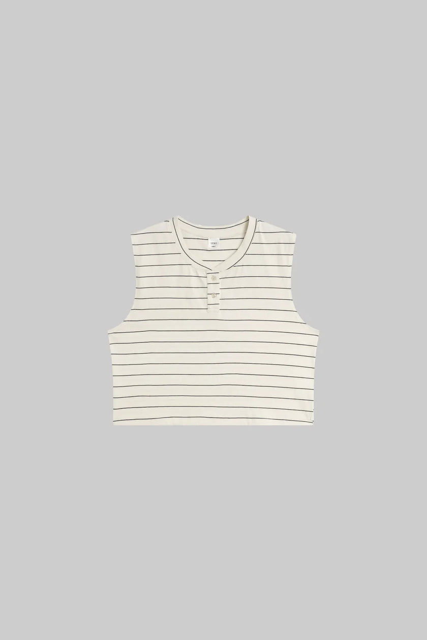 LES Stripe Henley Tank