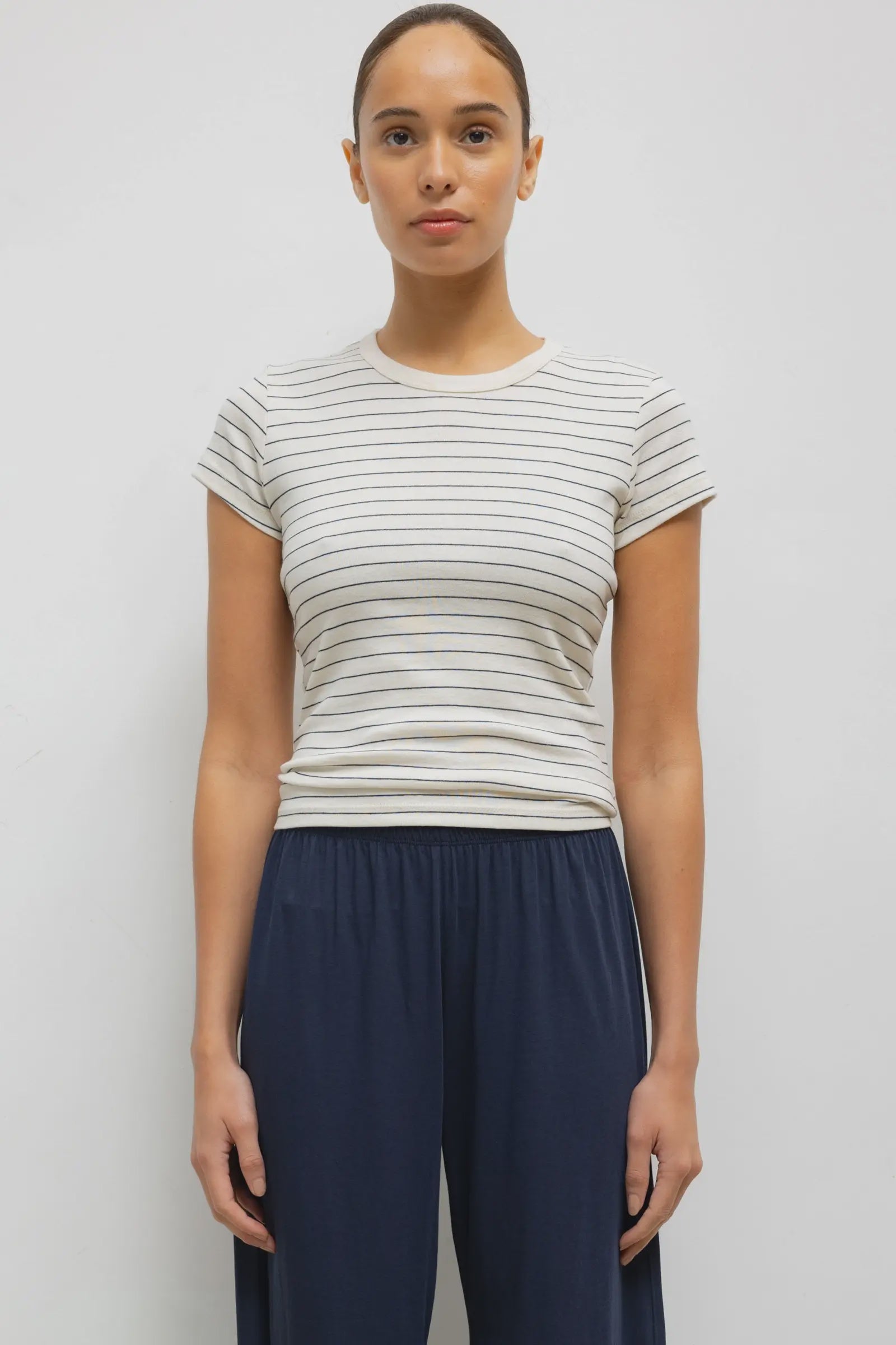 LES Striped Slim Tee