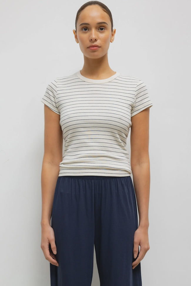LES Striped Slim Tee
