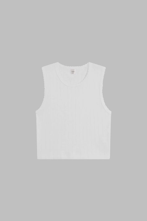 LES Pointelle Sleeveless Crew