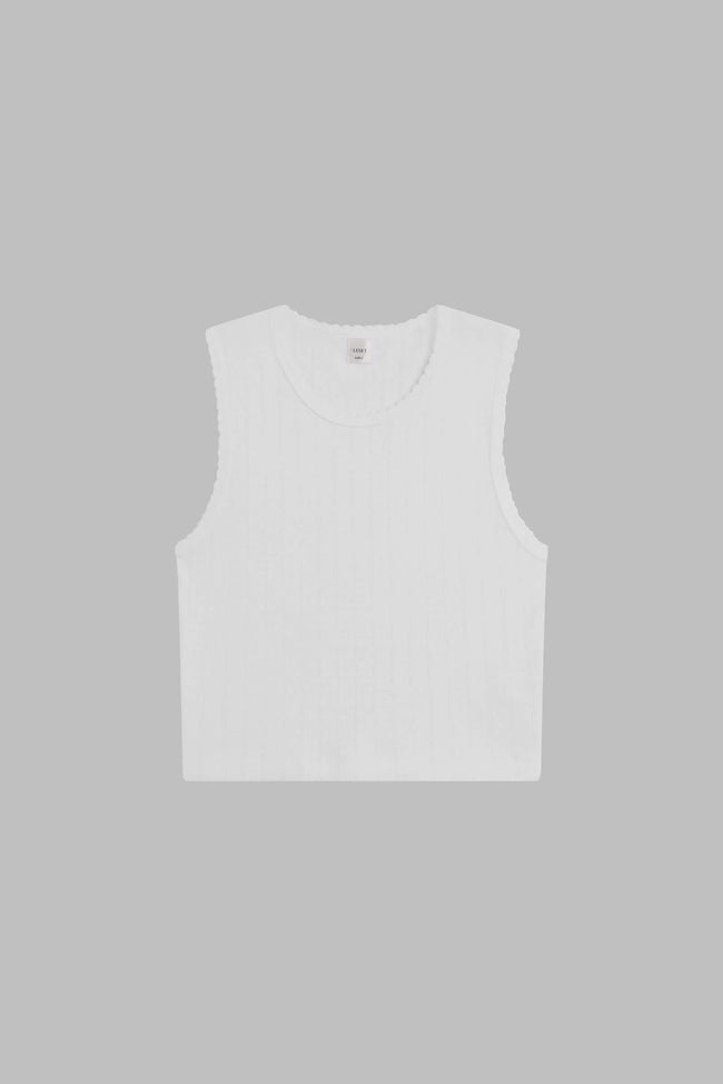 LES Pointelle Sleeveless Crew