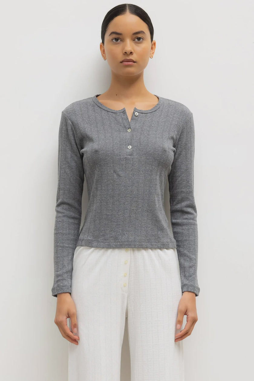 LES Pointelle Henley Pant Set