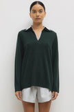 LES Poplin Collar Sweater