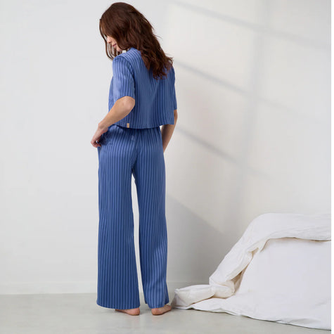 LUN Striped Silk PJ Set