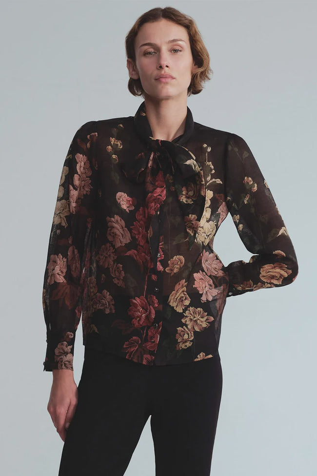 CC Floral Organza Blouse