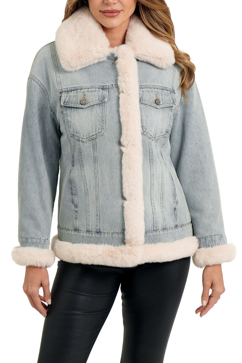 LOT Denim Shearling Jacket