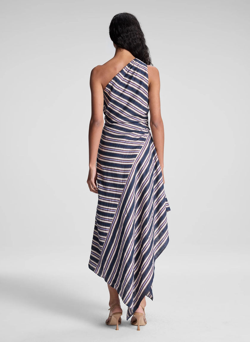 ALC Stripe One Shoulder Dress