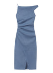 ALC Linen Off Shoulder Midi Dress