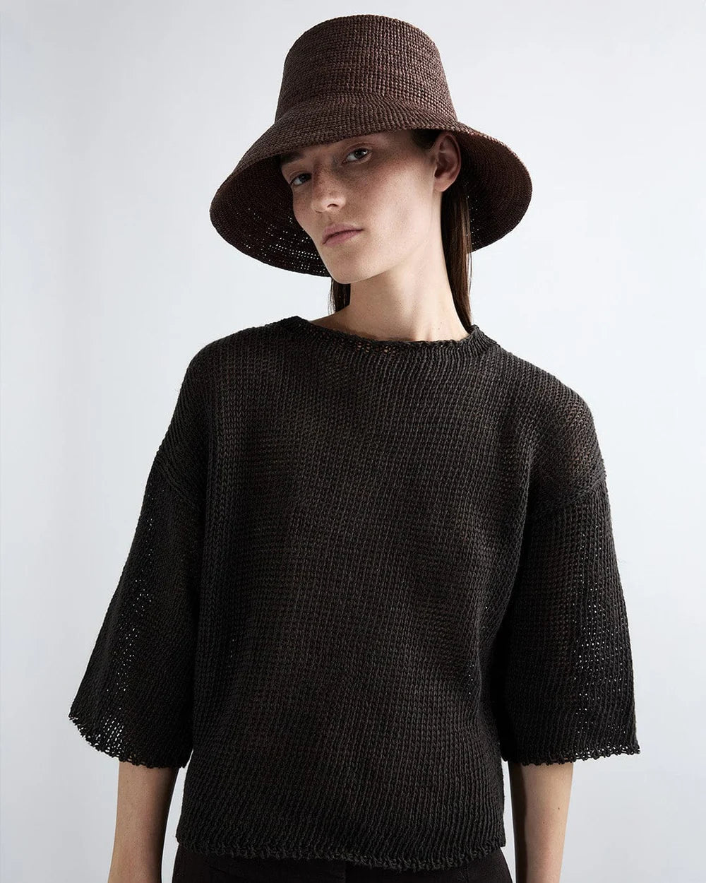JL Straw Bucket Hat