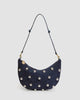 CLA Navy Suede Studded Bag