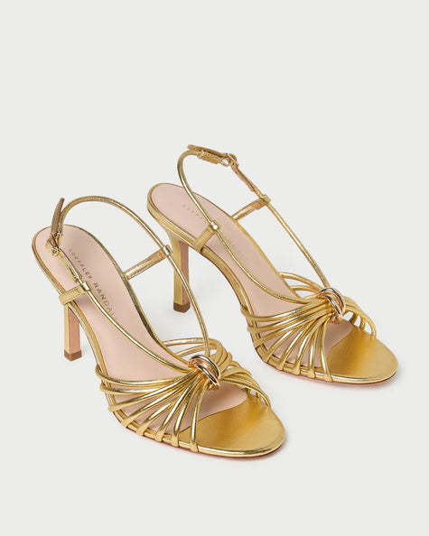 LOF Strappy Gold Heel