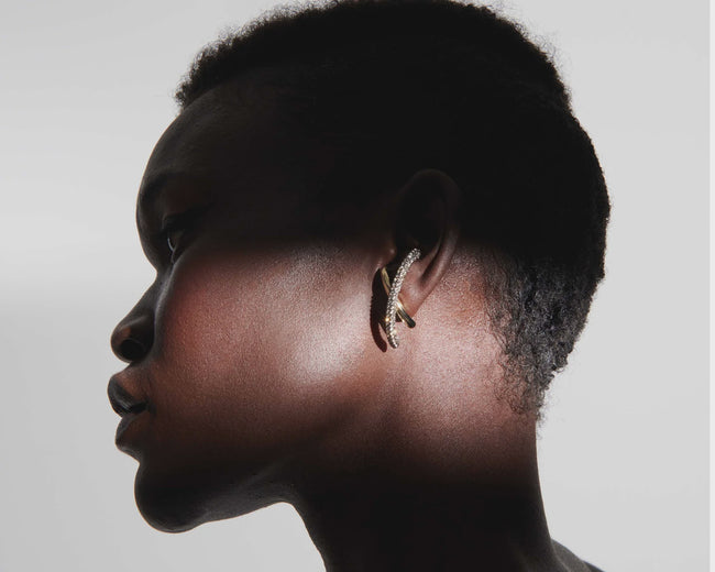 DEM Criss Cross Pave Earring