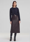 ALC Leather Midi Skirt