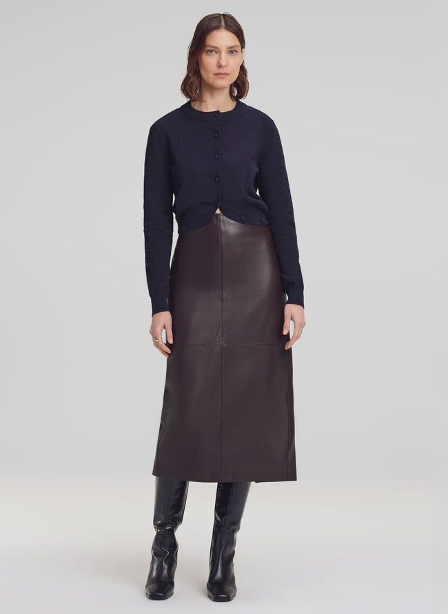 ALC Leather Midi Skirt