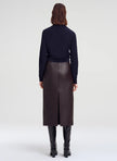 ALC Leather Midi Skirt