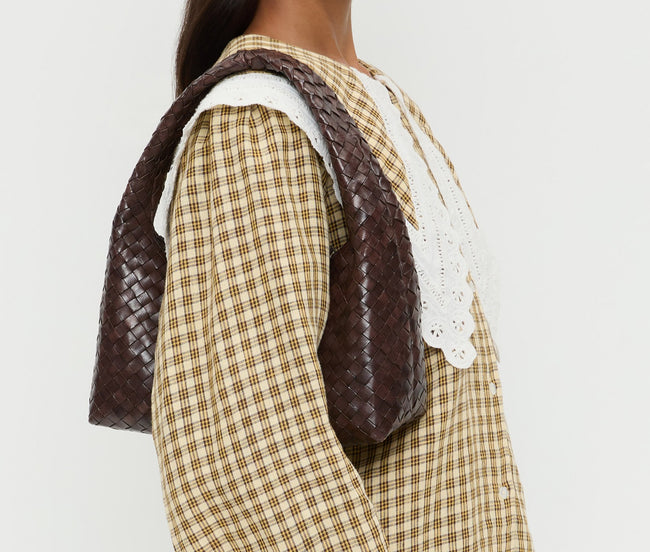 LOF Woven Chocolate Bag