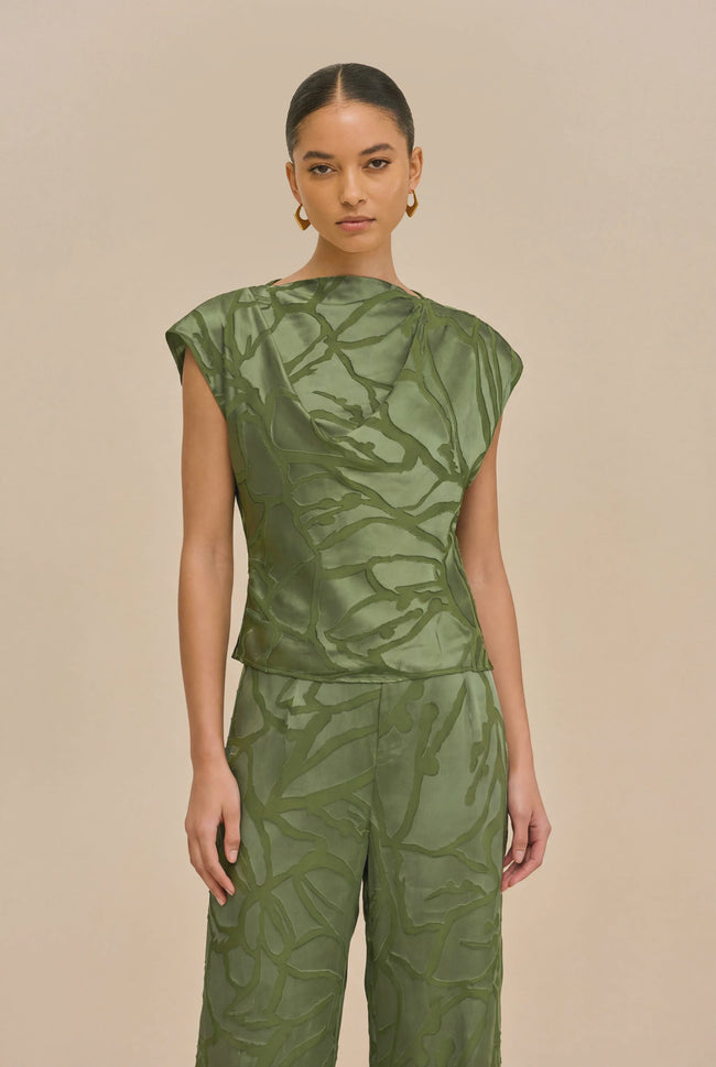CUT Silk Burnout Top