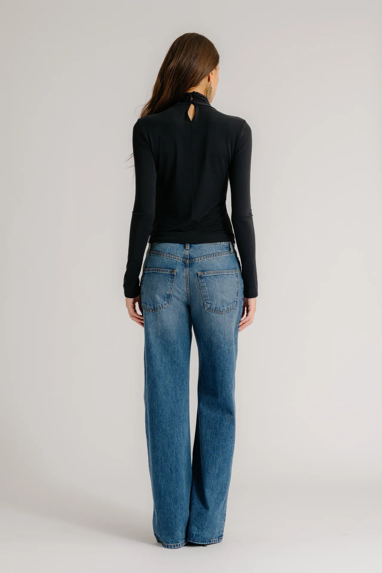 SAB Draped Turtleneck Top
