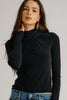 SAB Draped Turtleneck Top