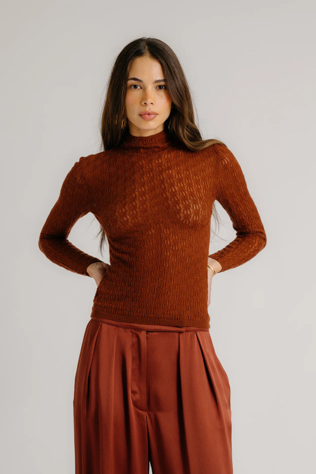 SAB Longsleeve Mock Neck Top