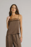 SAB Lace Trim Square Neck Cami