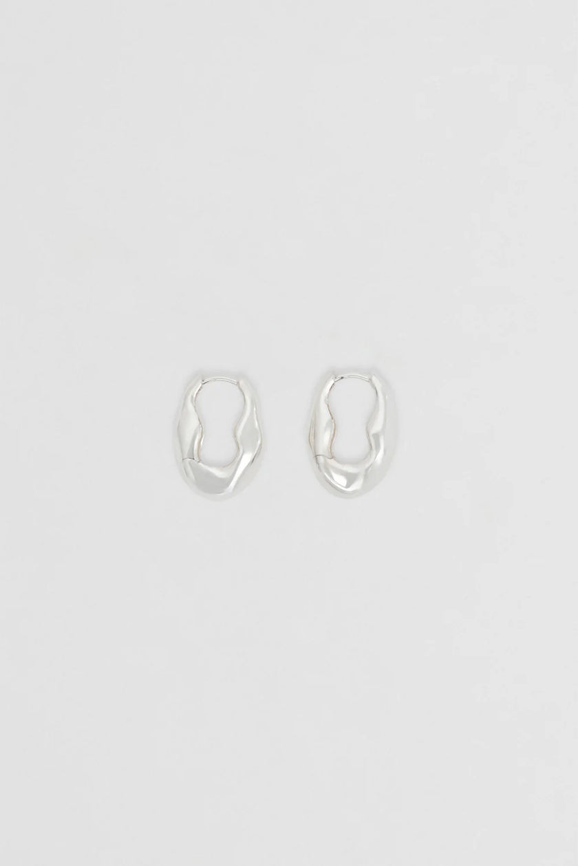 NG Silver Curve Hoop