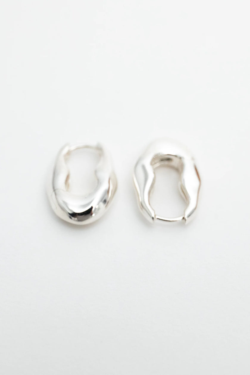 NG Silver Curve Hoop