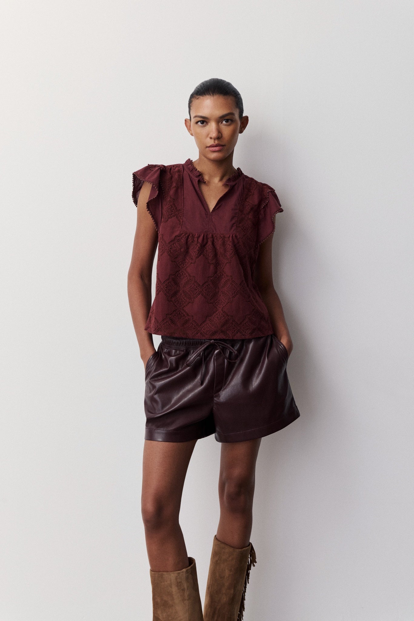 MN Faux Leather Shorts
