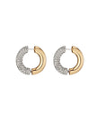 DEM Half Pave Half Gold Hoop