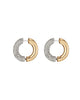 DEM Half Pave Half Gold Hoop
