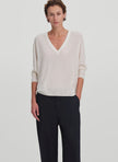 ALC Thin Ivory V Neck Sweater