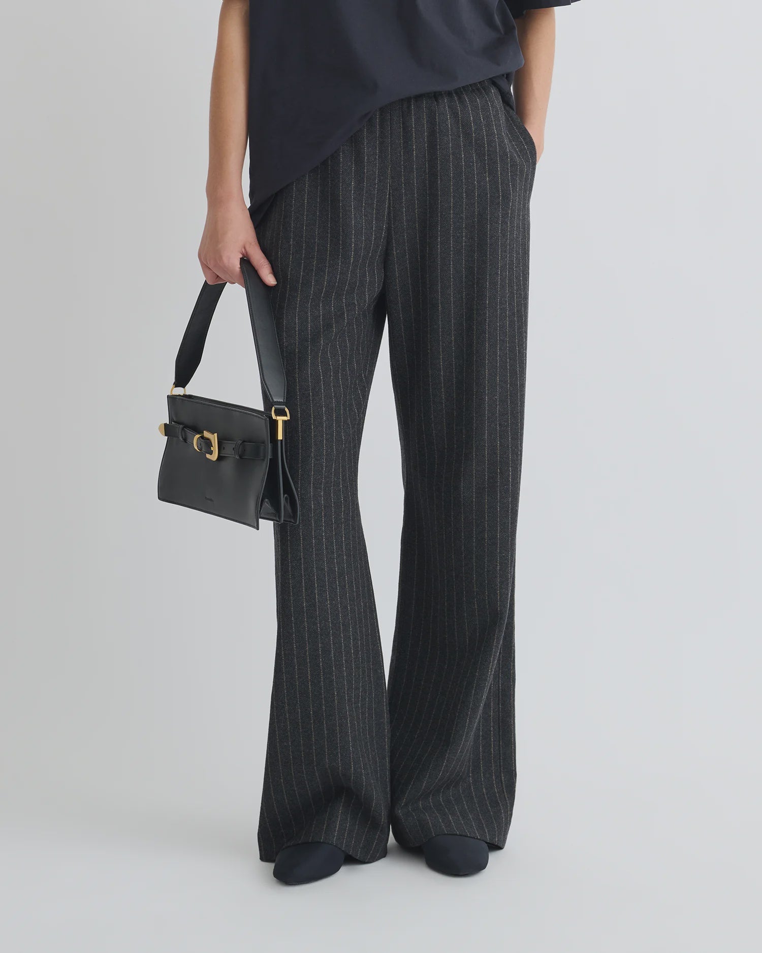 NAN Wool Pinstripe Trousers