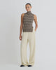 NAN Striped Sleeveless Turtleneck