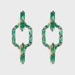 NR Baguette Earrings Emerald