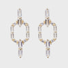 NR Baguette Earrings White