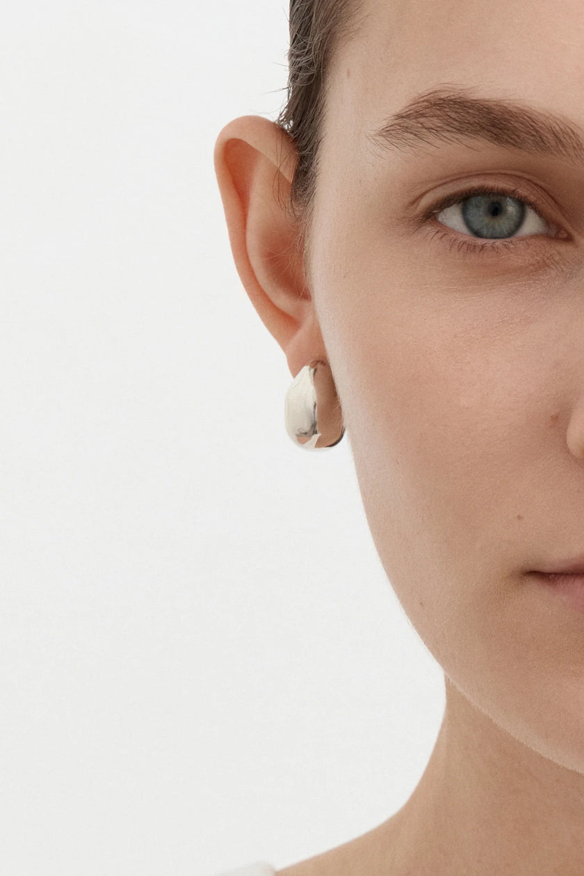 NG Silver Dome Wrap Earrings