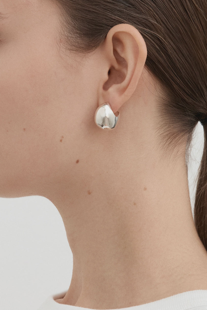 NG Silver Dome Wrap Earrings