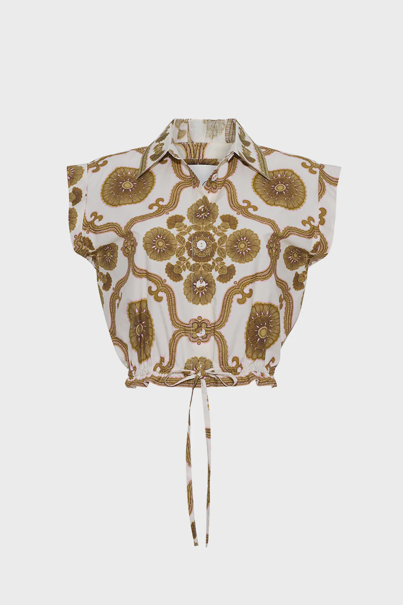 CC Drop Shoulder Collared Top