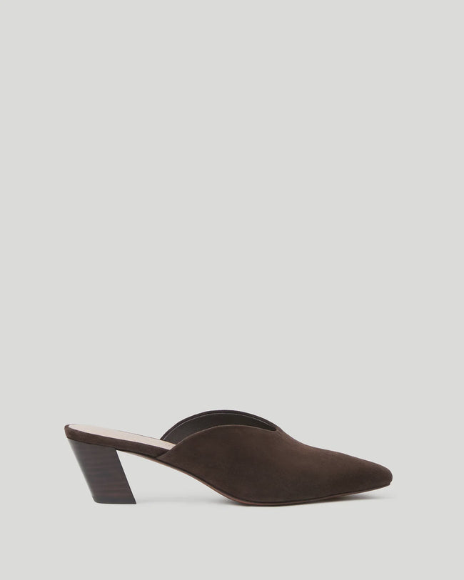 LOF Suede Heeled Mule