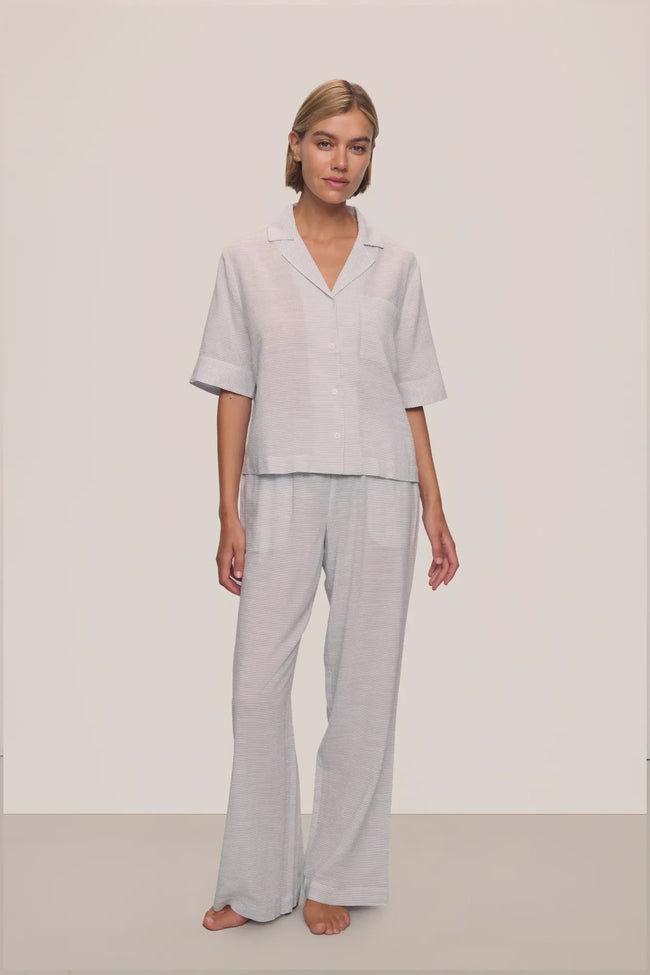 EBE Blue Short Sleeve Pant Set
