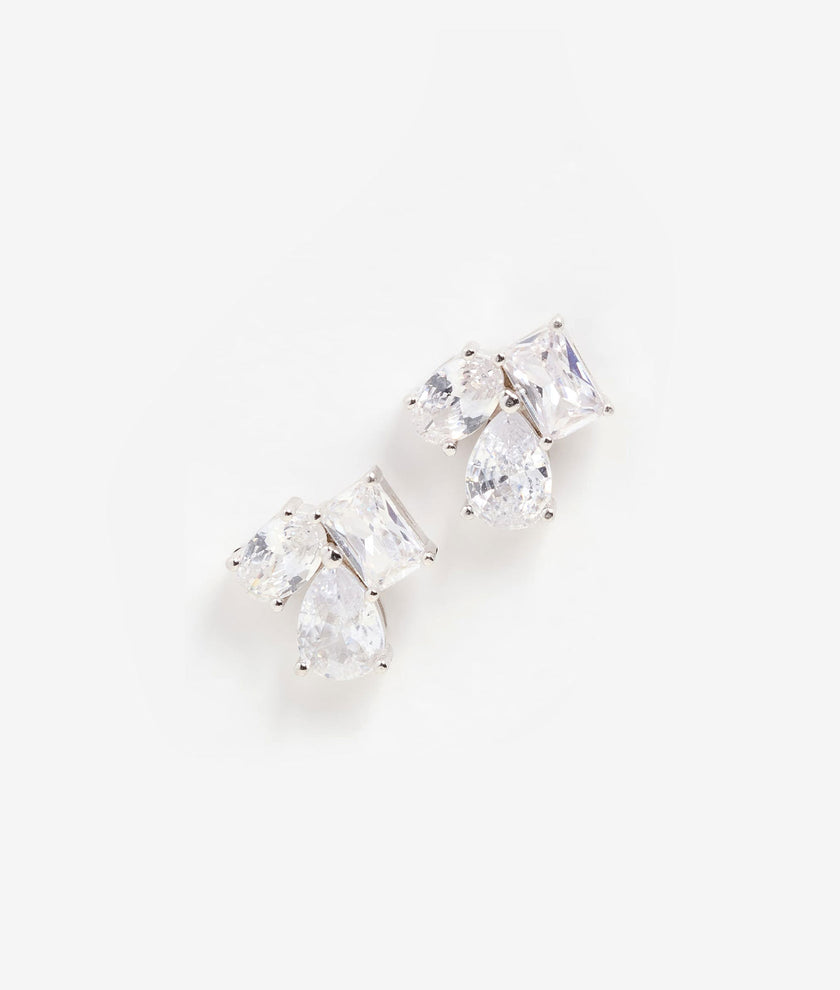 SHA Triple Stud Earrings