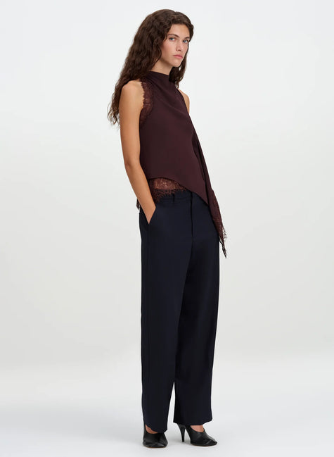 ALC Silk Chiffon Lace Top