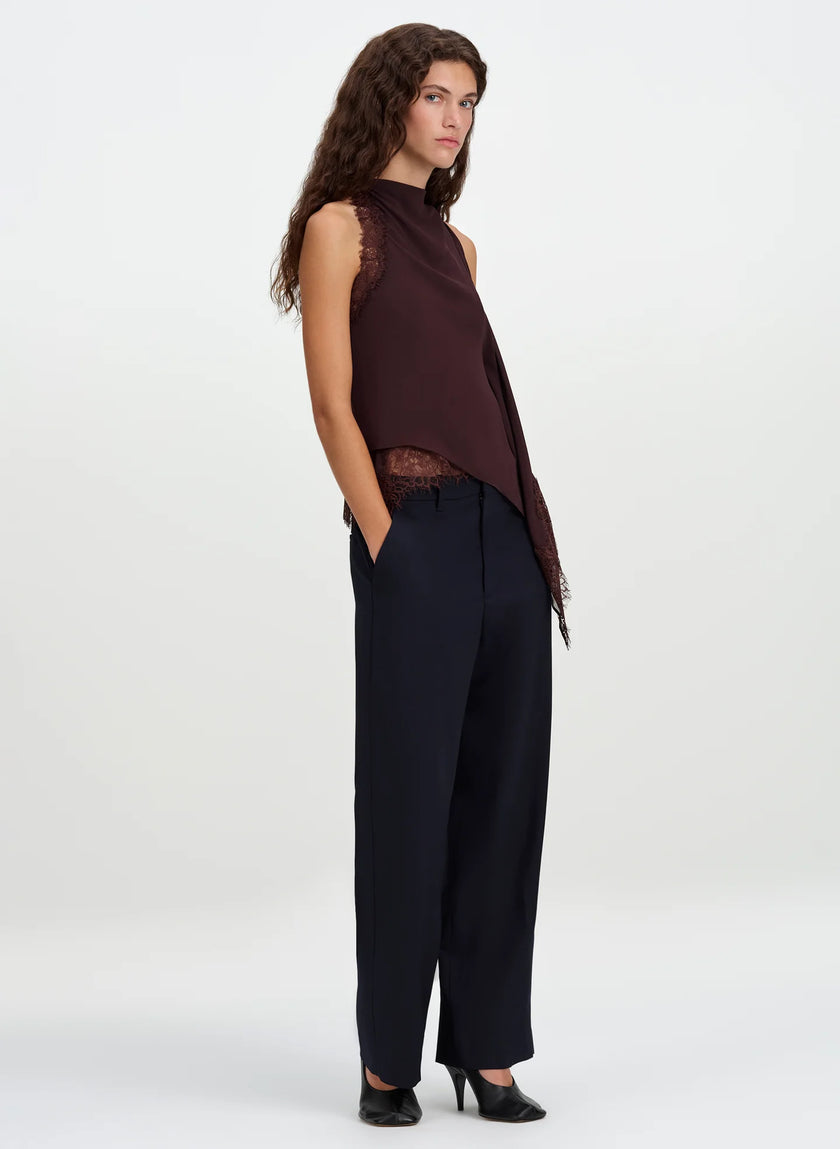ALC Silk Chiffon Lace Top