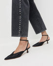 LOF Satin Ruched Kitten Heel