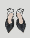 LOF Satin Ruched Kitten Heel